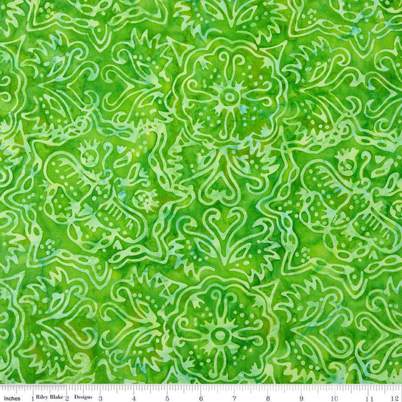 Batiks Elemental Rainbow Brights - Kiwi