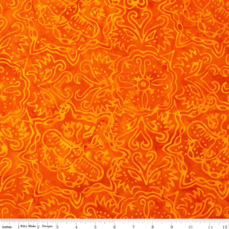 Batiks Elemental Rainbow Brights - Tangerine