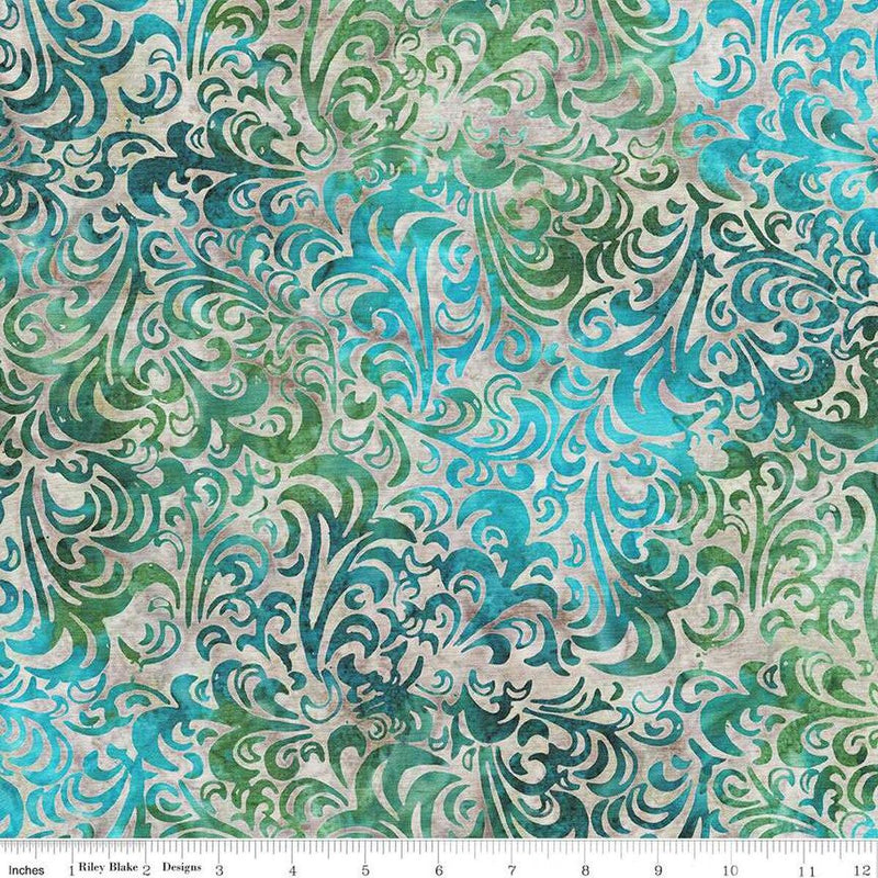 Batiks Elemental Twirl & Swirl - Coastal Shimmer