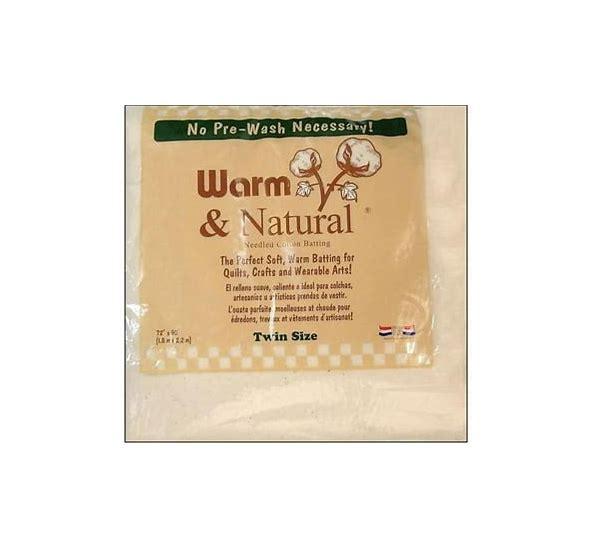 Batting Warm & Natural Cotton 72in x 90in TWIN