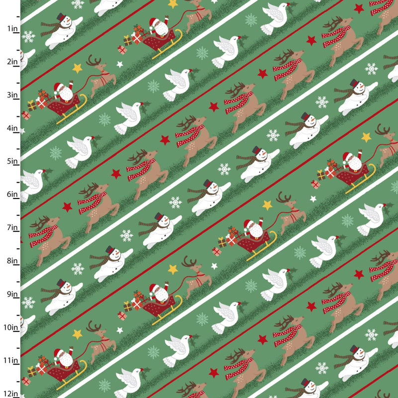 Be Merry Bias Stripe - Green