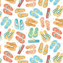 Beach Retreat Flip Flops - White