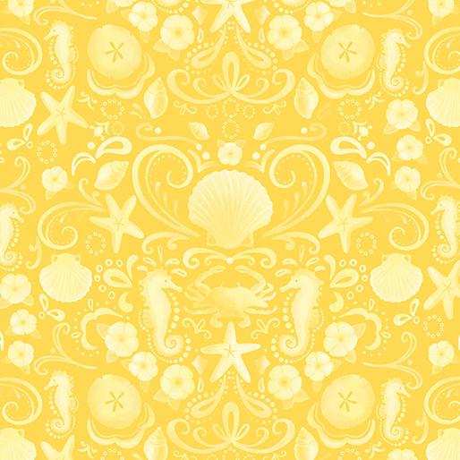 Beach Retreat Seaside Tonal - Golden Yellow