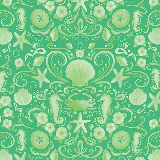 Beach Retreat Seaside Tonal - Green