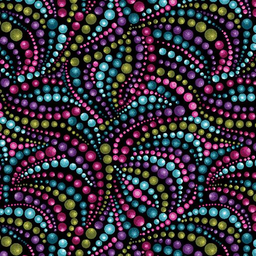 Beaded Swirls 108" Wide Back - Multi