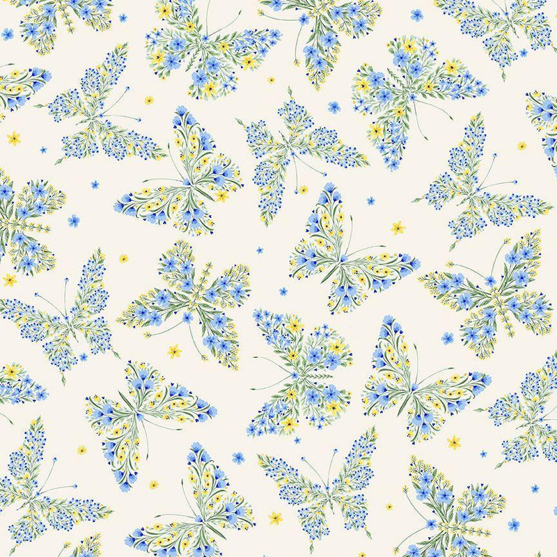 Bee & Bee Kind Floral Butteflies - Cream