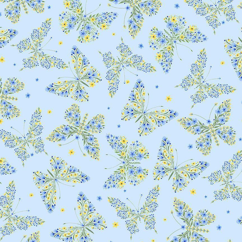 Bee & Bee Kind Floral Butteflies - Sky