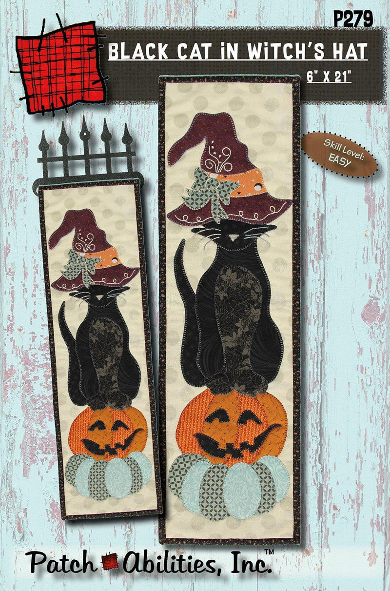 Black Cat In Witches Hat  P279H
