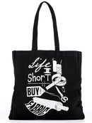 Buy the Fabric Canvas Tote - Black