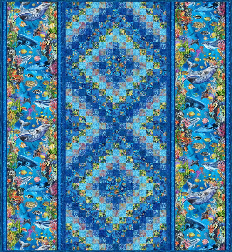 Calypso III Small Quilt Kit - Blue