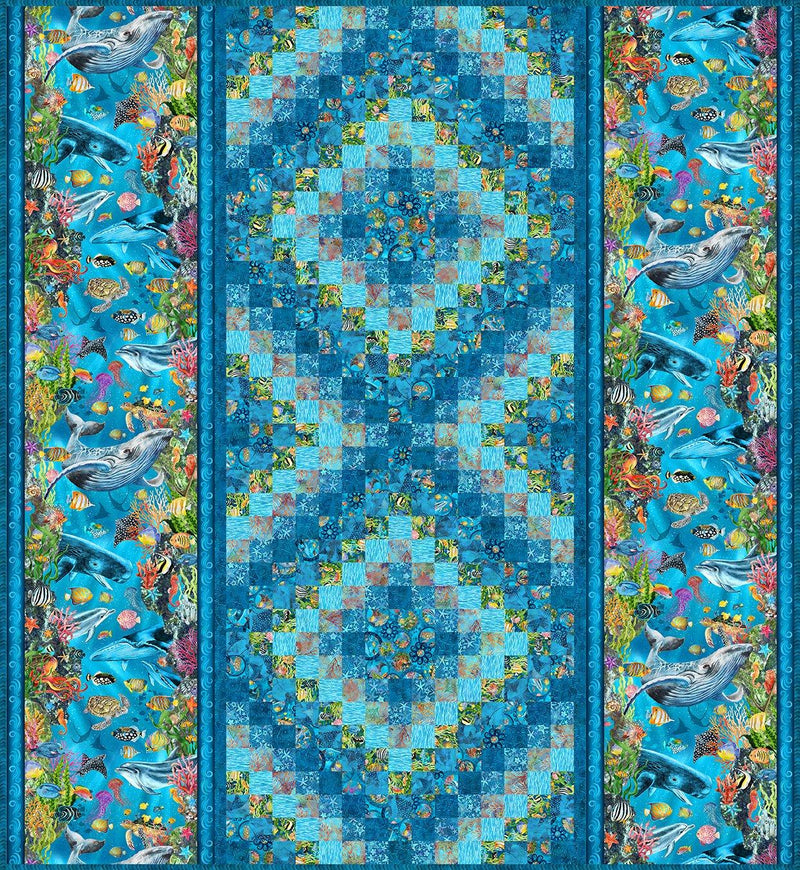 Calypso III Small Quilt Kit - Teal