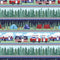 Camp USA Camping Border Stripe - Dark Blue 1.5 Yard Cut