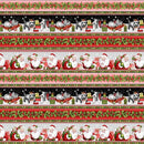 Candy Cane Lane Border Stripe - Red/Black