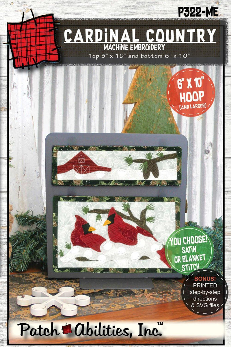 Cardinal Country Pattern & Buttons Embroidery P322-ME