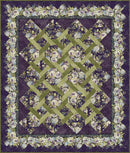 Carpet Bag Romance Garden Twist Lap Quilt Kit - Purple