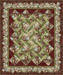 Carpet Bag Romance Garden Twist Lap Quilt Kit - Red