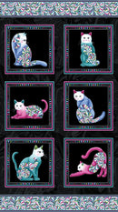 Cat's Meow 24" Block Panel - Black/Multi