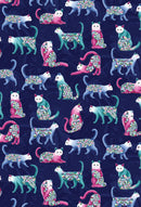 Cat's Meow Allover - Navy/Multi