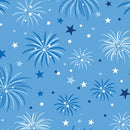 Celebrate the USA Patriotic Fireworks - Medium Blue