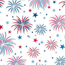 Celebrate the USA Patriotic Fireworks - White