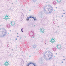 Celestial Skies Sun and Moon - Light Plum