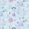 Celestial Skies Sun and Moon - Light Turquoise