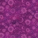 Celestial Skies Sun and Moon Tonal - Fuchsia