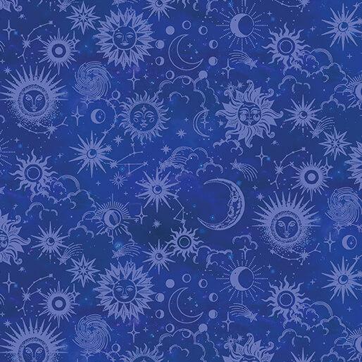 Celestial Skies Sun and Moon Tonal - Lapis