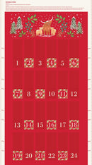 Celtic Christmas 18" Advent Calender Panel - Red