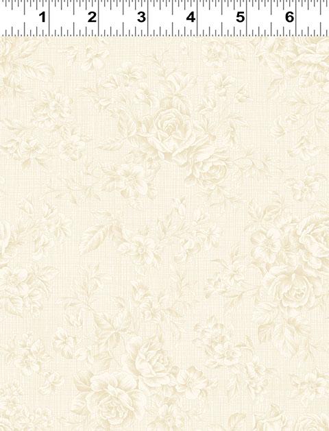 Tonal Roses Charlotte Tonal Roses - Cream – Bits 'n Pieces Quilt Shop