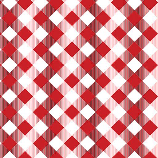 Chillin & Grillin Gingham Check - Red/White