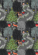 Christmas in Bluebell Wood - Night Time w/gold metallic