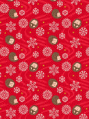 Christmas in Bluebell Wood Hedgehog - Red w/gold metallic