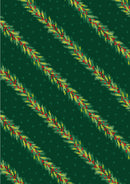 Christmas in Bluebell Wood Spruce Garland - Green w/gold Metallic