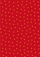 Christmas in Bluebell Wood Stars - Red w/gold Metallic