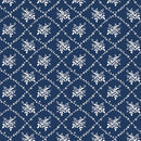 Classic Keepsakes in Blue Rose Trellis - Navy Blue
