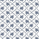 Classic Keepsakes in Blue Rose Trellis - White/Navy