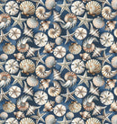 Coastal 108" Seashell Serenade - Blue 3 Yard Piece