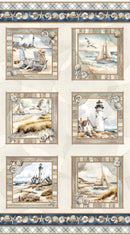 Coastal Escape 24" Block Panel - Neutral
