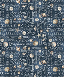 Coastal Escape Coastal Words - Dark Blue