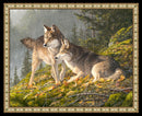 Companions 36" Wolves Panel - Black