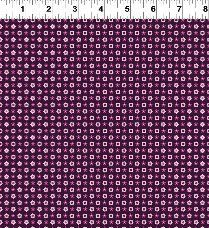 Coneflower Corral Bandana - Dark Eggplant