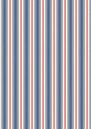Country Comfort Flannel Ticking Stripe - Blue/Red