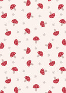Country Comfort Flannel Toadstools - Cream
