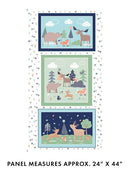 Cozy Forest Comfort Flannnel 24" Panel - White