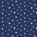 Cozy Forest Comfort Flannnel Forest Leaves - Navy