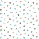 Cozy Forest Comfort Flannnel Forest Leaves - White