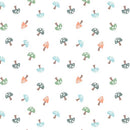 Cozy Forest Comfort Flannnel Forest Mushrooms - White