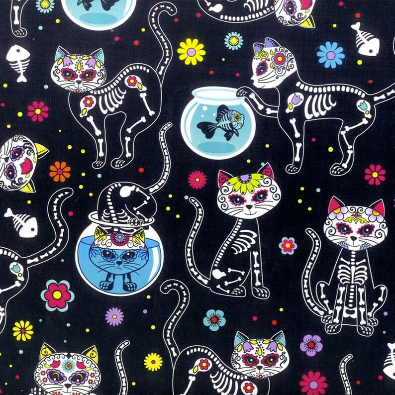 Day of the Dead Kitty - Black