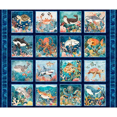 Deep Sea Dazzle 36" Undersea Panel - Navy